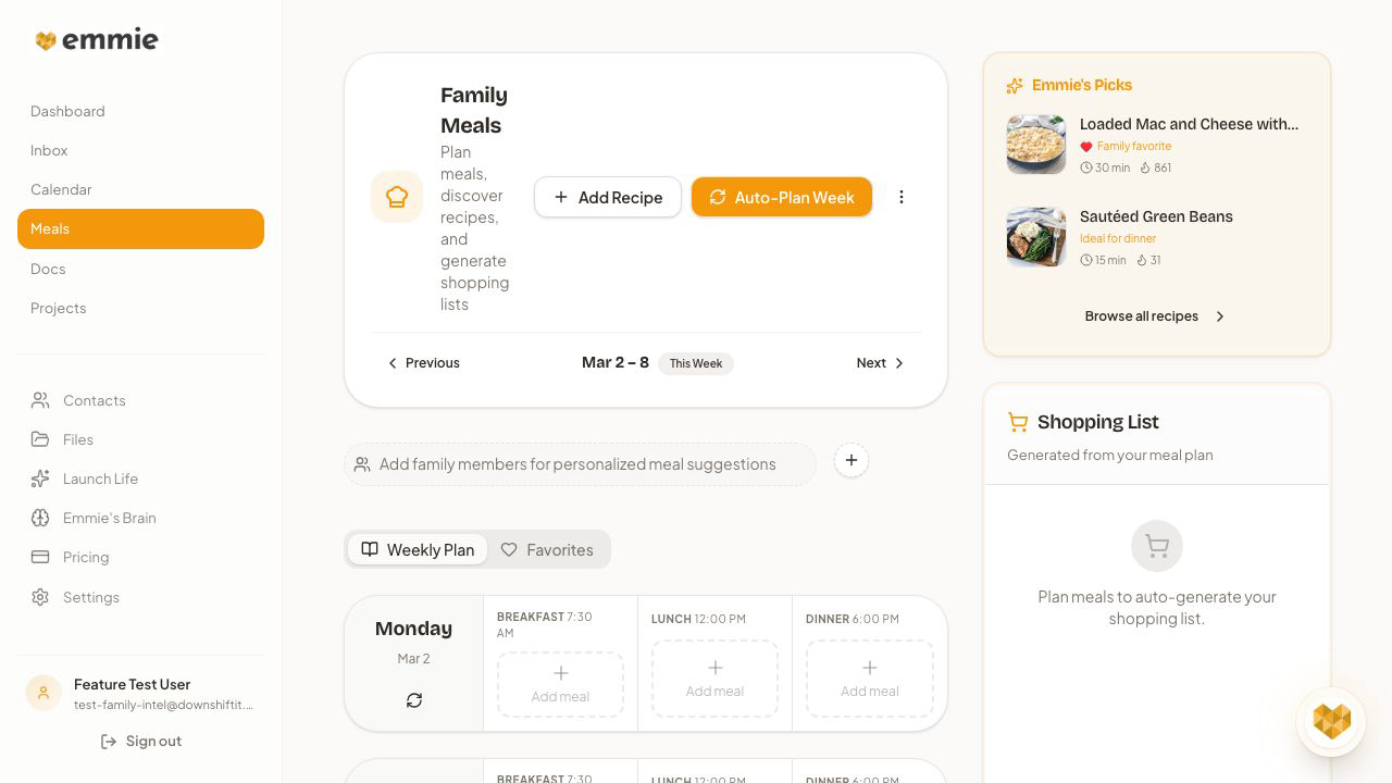 AI Meal Planning — app screenshot